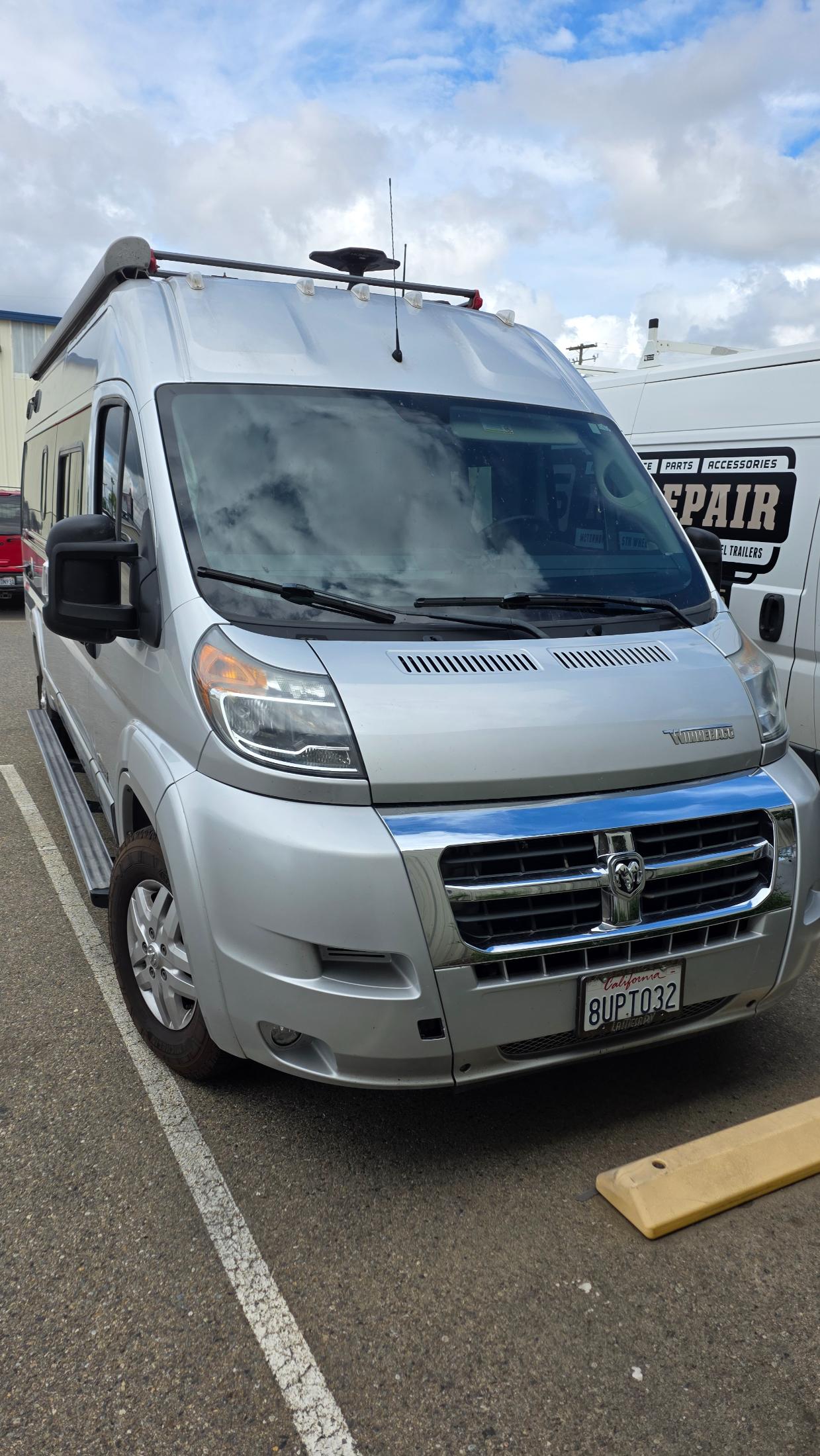Class B van at CTS RV Repair in Fresno